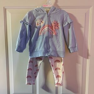 Pekkle 2 piece Rainbow set, sweater and leggings, 18 months